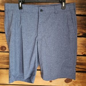 Men's Denim Blue Flat Front Shorts